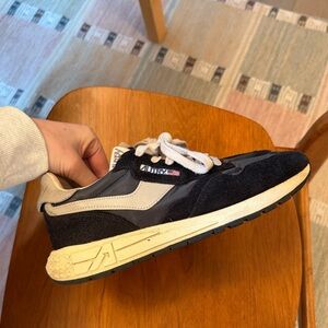 Navy and Cream Sneakers